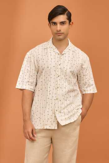 Vivek Karunakaran Kodi Print Earthgrain Shirt 