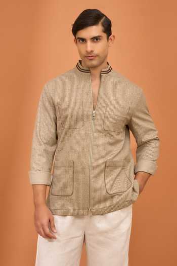 Vivek Karunakaran Sporty Smudge Clay Shacket 