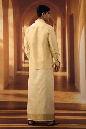 Vivek Karunakaran Raw Silk Muhurtham Shirt 