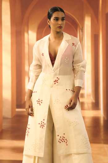 Vivek Karunakaran Flower Embroidered Jacket 