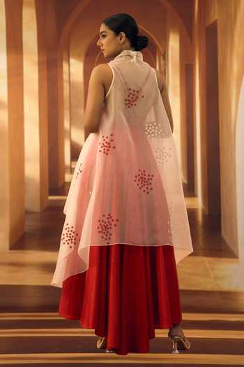 Vivek Karunakaran Organza Longline Jacket 