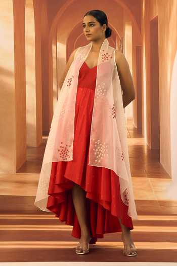 Vivek Karunakaran Organza Longline Jacket 