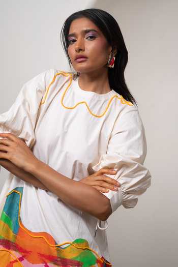 Buy Advait White Poplin Round Neck Sorel Shift Dress Online at Aza Fashions Buy_Advait_White Poplin Round Neck Sorel Shift Dress _Online_at_Aza_Fashions