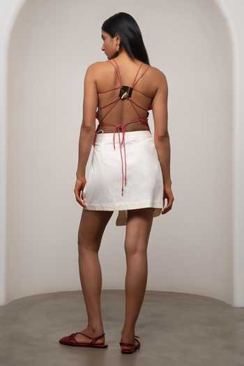 Advait Sena Draped Top & Skirt Set 
