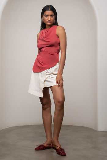 Advait Sena Draped Top & Skirt Set 