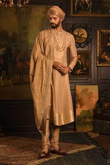Punit Arora Zardozi Embroidered Sherwani & Kurta Set 