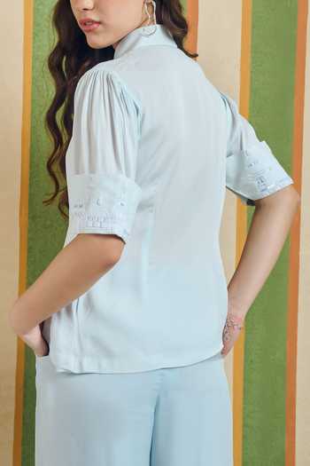 Orthodox Folded Edge Embroidered Shirt 