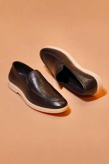 Dmodot Nero Forto Leather Loafers 