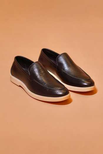 Dmodot Nero Forto Leather Loafers 