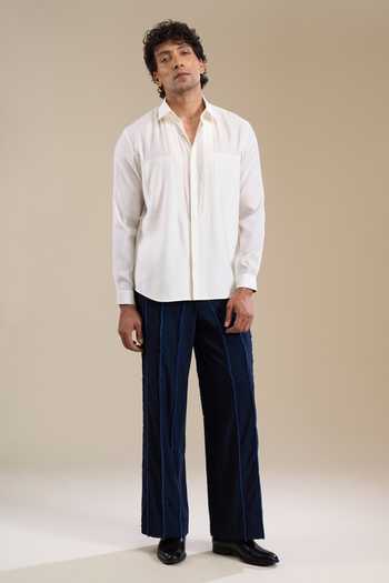 Buy_Line Out Line_White Pintuck Shirt 