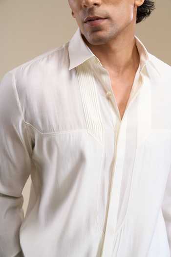 Shop_Line Out Line_White Pintuck Shirt 