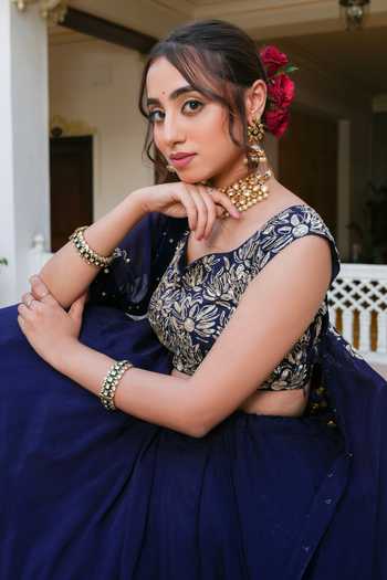 Buy Pomcha Jaipur Blue Organza Sweetheart Neck Mehfil Neela Ruh Pitta Hand Work Lehenga Set Online at Aza Fashions Buy_Pomcha Jaipur_Blue Organza Sweetheart Neck Mehfil Neela Ruh Pitta Hand Work Lehenga Set _Online_at_Aza_Fashions