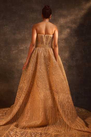 Rachit Khanna Stone Work Corseted Gown 