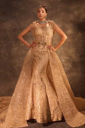 Rachit Khanna Stone Work Corseted Gown 