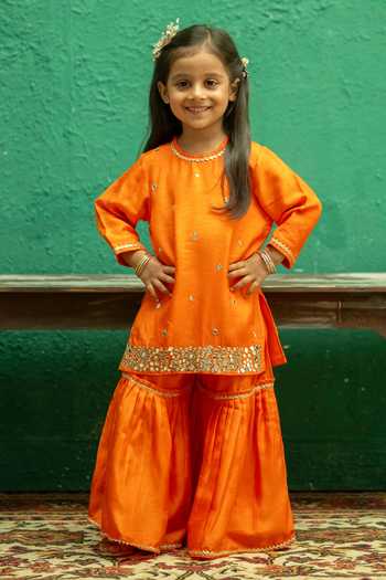 Rage Attire-Sweta Saria Mirror Work Kurta & Sharara Set 