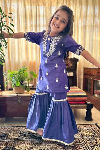 Rage Attire-Sweta Saria Pearl Work Kurta & Sharara Set 