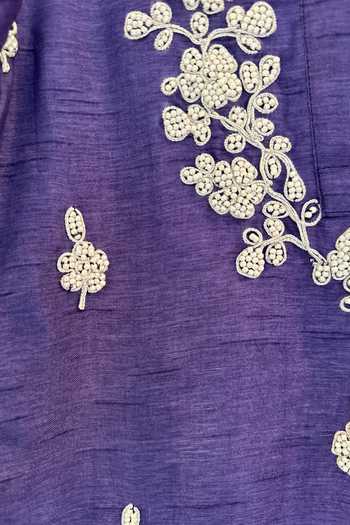 Shop_Rage Attire-Sweta Saria_Purple Silk, Bemberg Pearl Work Kurta And Sharara Set 