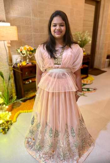 Rage Attire-Sweta Saria Flamingo Floral Embroidered Lehenga Set 