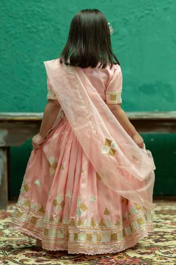 Rage Attire-Sweta Saria Triangle Gota Lace Lehenga Set 
