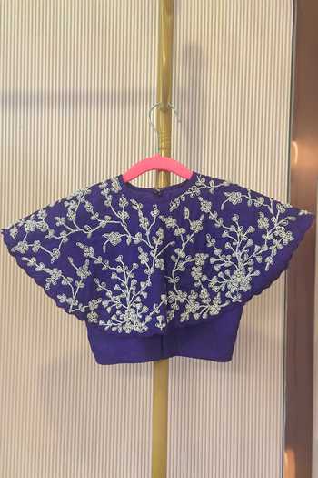 Rage Attire-Sweta Saria Purple Silk, Bemberg Embroidery Pearl Work Blouse And Palazzo Set Online at Aza Fashions Rage Attire-Sweta Saria_Purple Silk, Bemberg Embroidery Pearl Work Blouse And Palazzo Set _Online_at_Aza_Fashions