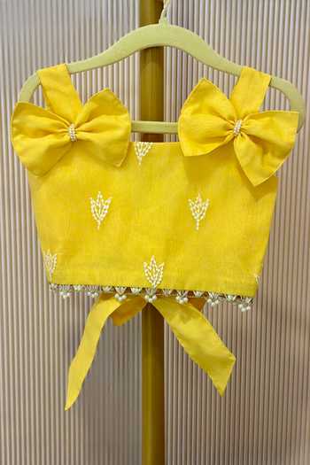 Rage Attire-Sweta Saria_Yellow Silk, Organza Grace In Every Thread Work Lehenga And Blouse Set _Online_at_Aza_Fashions