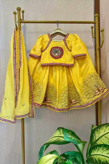 Rage Attire-Sweta Saria Peacock Embroidered Lehenga Set 