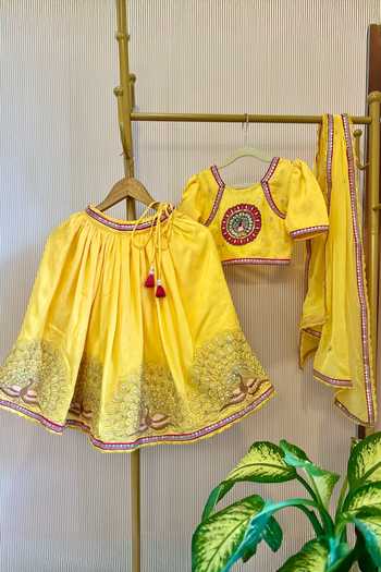 Rage Attire-Sweta Saria Peacock Embroidered Lehenga Set 