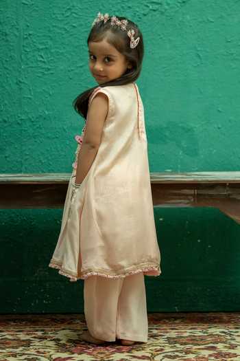 Rage Attire-Sweta Saria Elephant Patch Work Kurta & Pant Set 