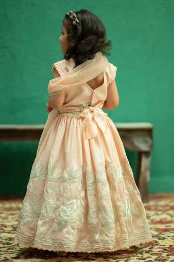 Rage Attire-Sweta Saria Bloom Gota Lace Work Lehenga Set 