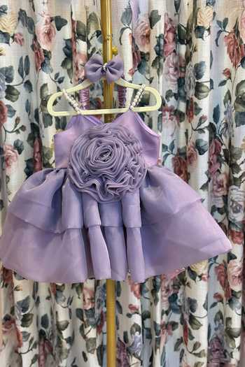 Rage Attire-Sweta Saria Organza Flower Bloom Dress 