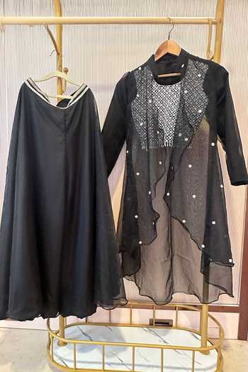 Rage Attire-Sweta Saria Noor Cape Jacket Set 