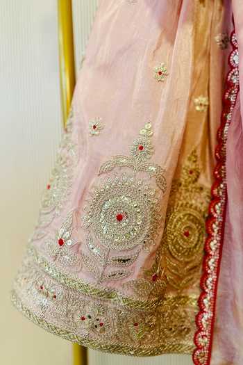 Rage Attire-Sweta Saria Blush Silk, Net, Bemberg, Muslin Dori Sequins Shimmer Foil Lehenga Set Online at Aza Fashions Rage Attire-Sweta Saria_Blush Silk, Net, Bemberg, Muslin Dori Sequins Shimmer Foil Lehenga Set _Online_at_Aza_Fashions