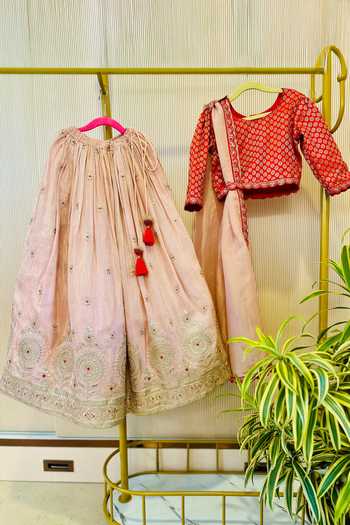 Rage Attire-Sweta Saria Dori Sequins Shimmer Foil Lehenga Set 