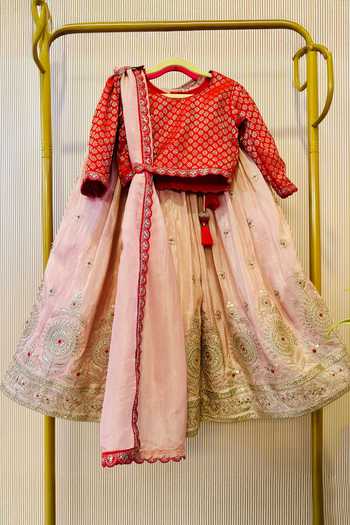 Rage Attire-Sweta Saria Dori Sequins Shimmer Foil Lehenga Set 