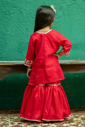 Rage Attire-Sweta Saria Pearl Work Kurta & Sharara Set 