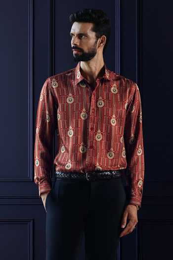 Raghavendra Rathore Jodhpur Noble Lineage Print Shirt 