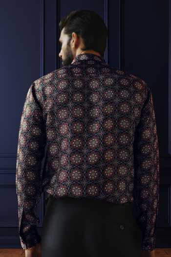 Raghavendra Rathore Jodhpur Midnight Mosaic Print Shirt 