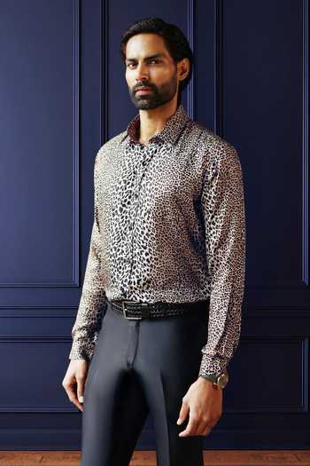 Raghavendra Rathore Jodhpur Leopard Print Shirt 