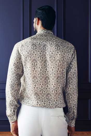 Raghavendra Rathore Jodhpur Patterned Silk Shirt 