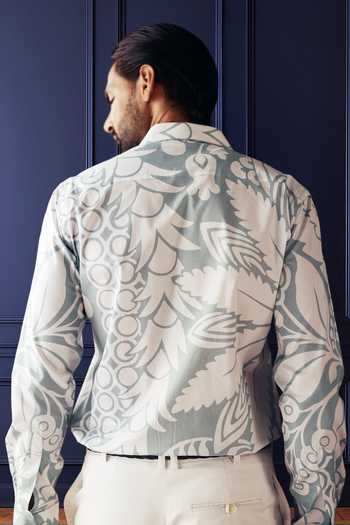 Raghavendra Rathore Jodhpur Pastel Ease Printed Shirt 