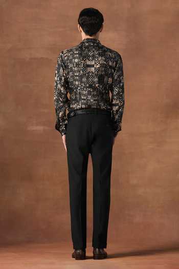 Raghavendra Rathore Jodhpur Imprint Silk Shirt 