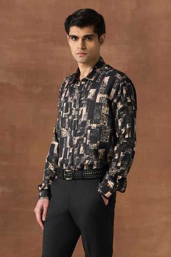 Raghavendra Rathore Jodhpur Stone Print Silk Shirt 