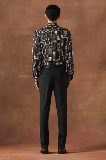 Raghavendra Rathore Jodhpur Stone Print Silk Shirt 