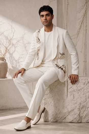 ROHIT DOSHI Deadlock Linen Matka Suit 