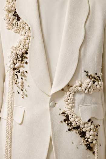 Buy_ROHIT DOSHI_Ivory Linen Deadlock Matka Suit _Online_at_Aza_Fashions