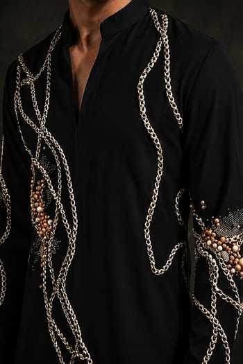 ROHIT DOSHI Flowpy Disc Embellished Kurta Set 