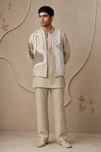 Rohit Doshi Forget Me Knot Bundi Kurta Set 