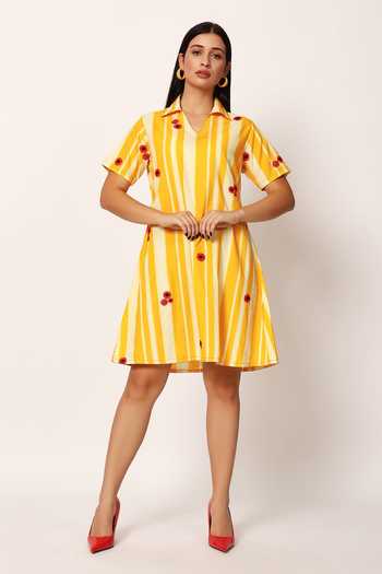 Ruhr India Stripe Print Dress 