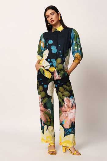 Ruhr India Kosumosu Floral Print Top & Pant Set 