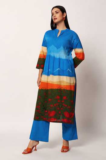 Ruhr India Canyon Scenery Print Kurta & Pant Set 